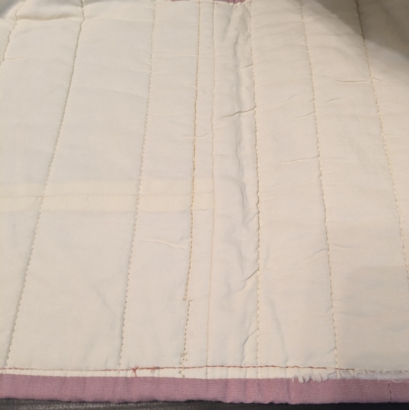 🩷🤍 Home Crafted Floral Patchwork Cropped Quilted Vest, S/M - Picture 4 of 8